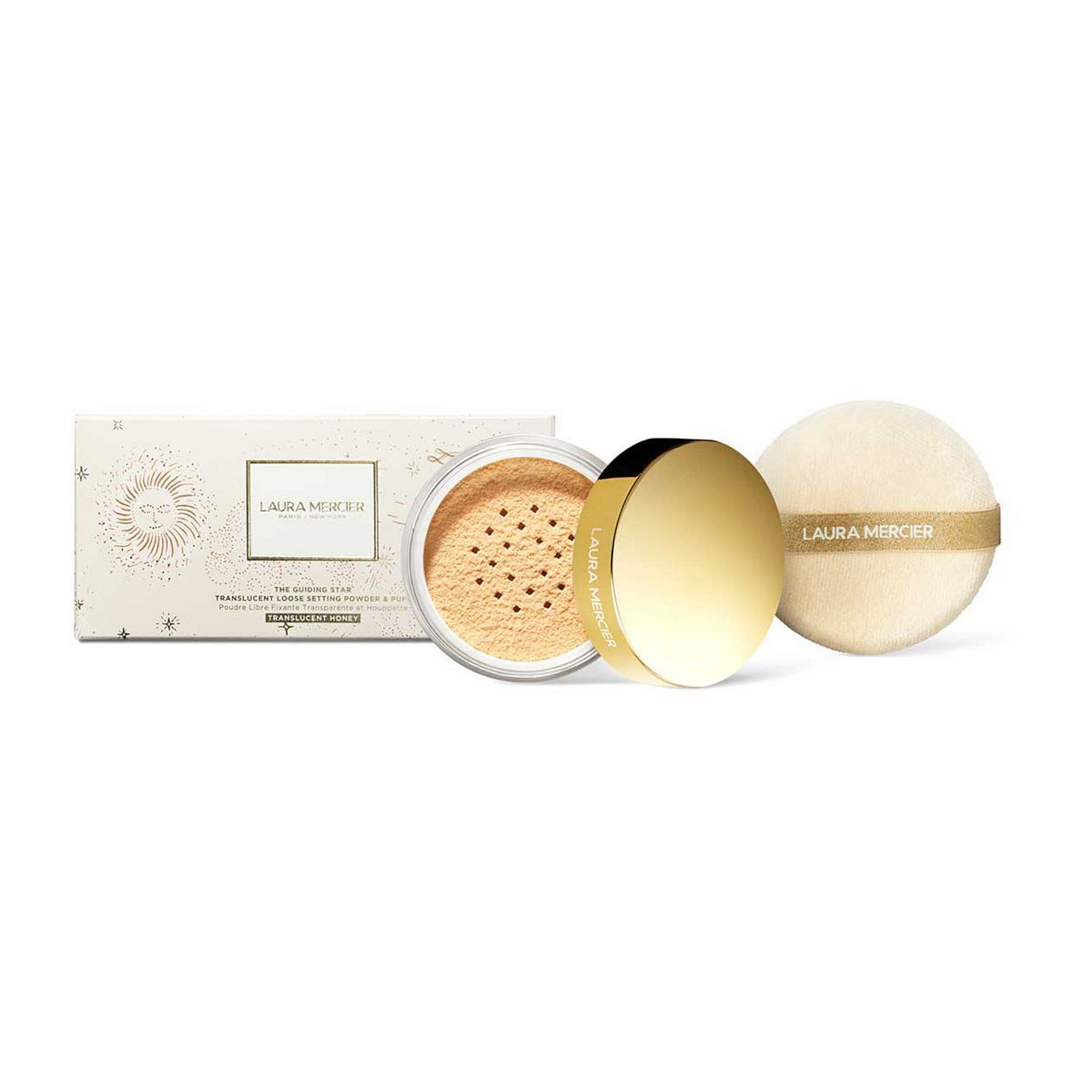 Laura Mercier The Guiding Star Translucent Loose Setting Powder &amp;amp; Puff - Honey