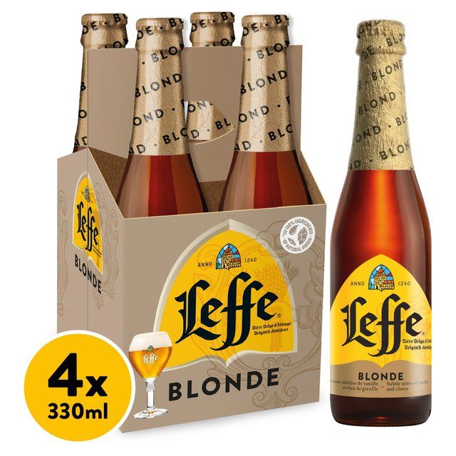 Leffe Blonde Beer   4 x 330ml