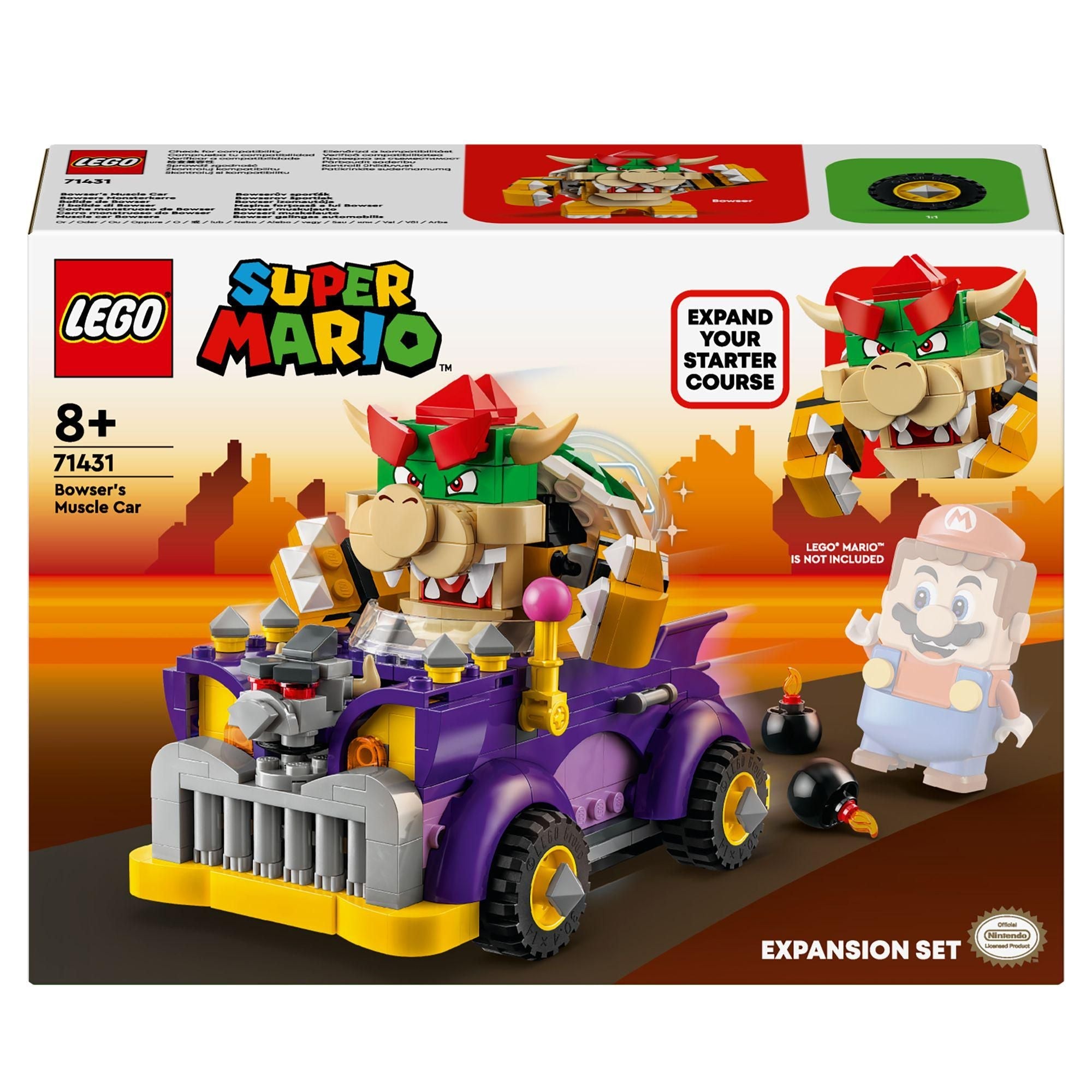 LEGO Super Mario Bowser&amp;rsquo;s Muscle Car Expansion Set Toy 71431