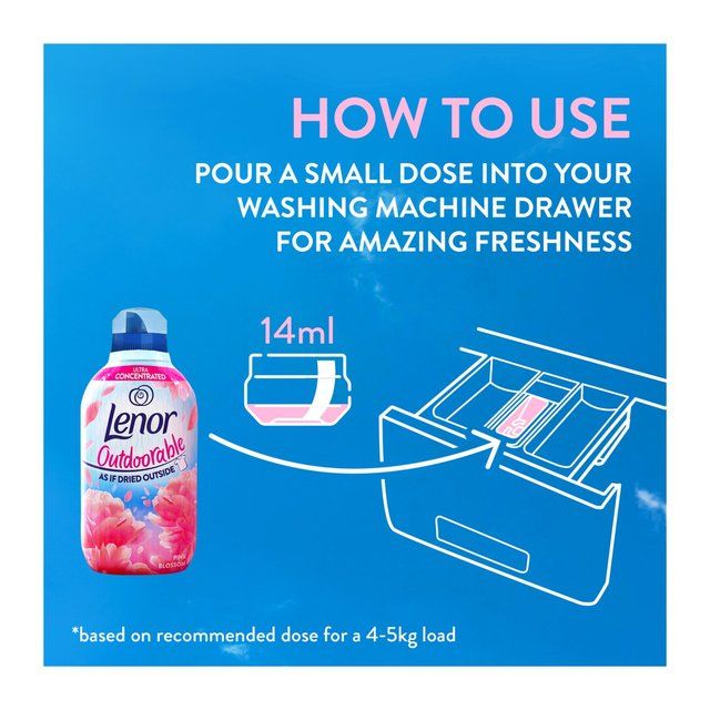 Lenor Outdoorable Fabric Conditioner Pink Blossom   462ml