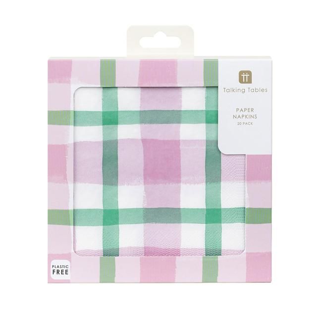 Lilac &amp;amp; Green Paper Party Napkins   20 per pack
