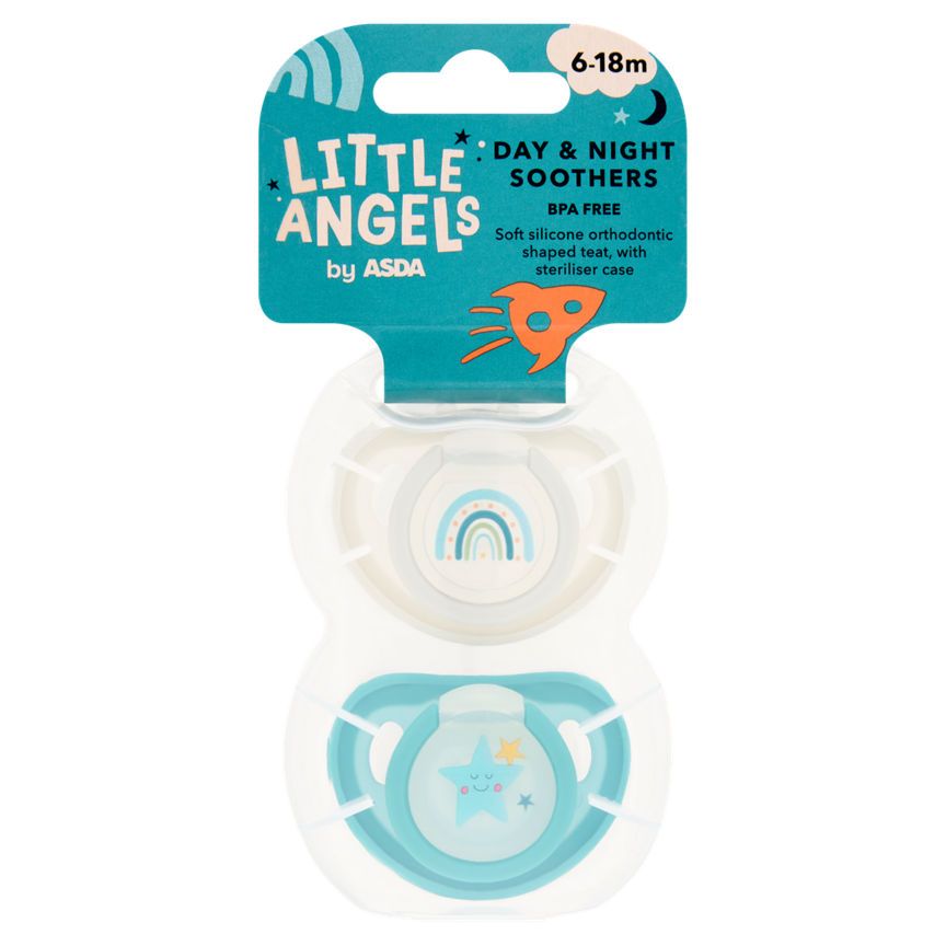 LITTLE ANGELS by ASDA Day &amp;amp; Night Soothers 6-18m