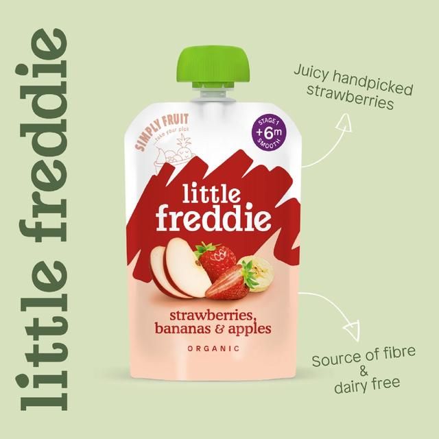 Little Freddie Organic Fragrant Strawberries Bananas &amp;amp; Apples   100g