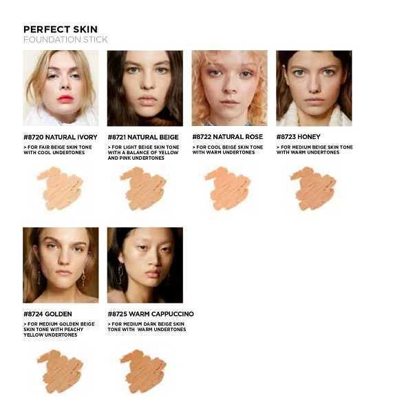 Lord &amp;amp; Berry Perfect Skin Foundation Stick, Nat.Ivory 50g