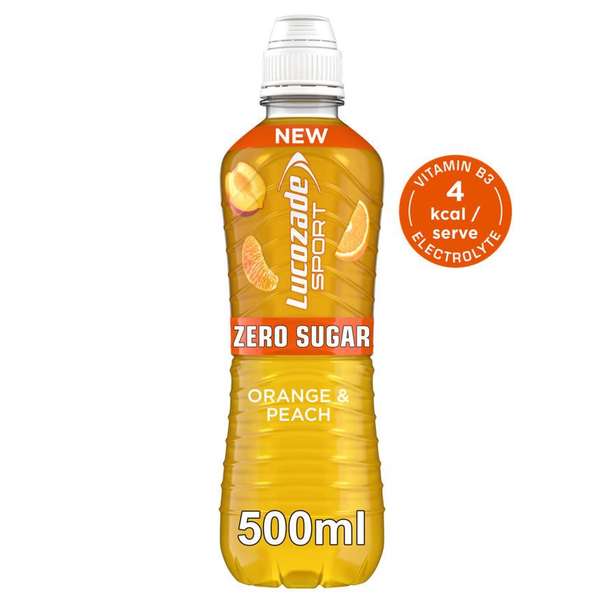 Lucozade Sport Zero Orange &amp;amp; Peach 500ml