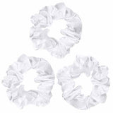 LUVYAH Cosmetics Satin Sleep Scrunchies - Set of 3 White