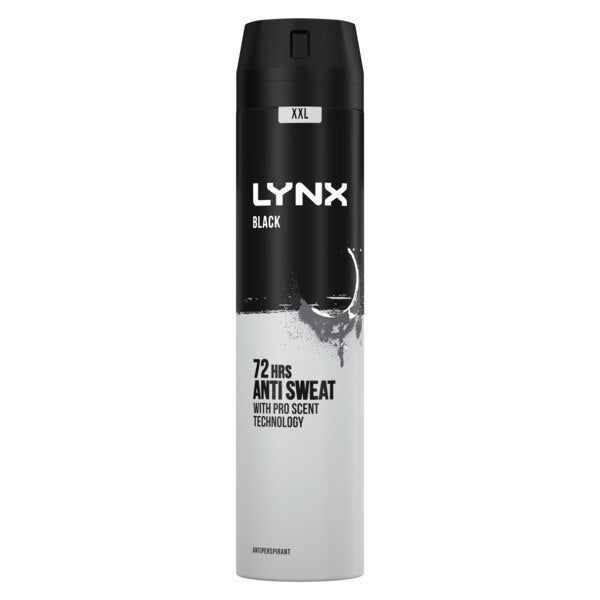 Lynx Anti-Perspirant Deodorant Spray Aerosol Xxl Black 250ml