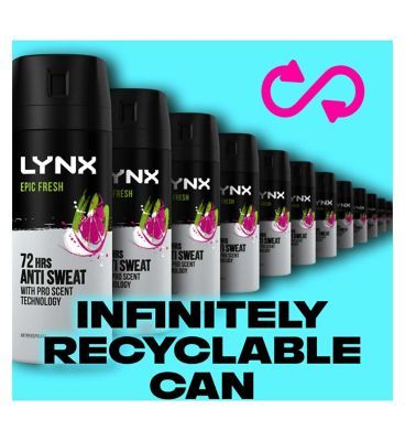 Lynx Epic Fresh Grapefruit &amp;amp; Tropical Pineapple Scent Antiperspirant Deodorant Spray 150ml