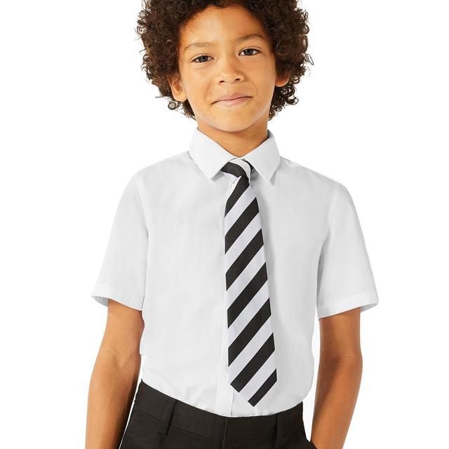 M&amp;amp;S 3pk Boys Slim Easy Iron School Shirts 3-13 Years White