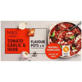 M&amp;amp;S 4 Tomato Garlic &amp;amp; Herb Flavour Pots   96g