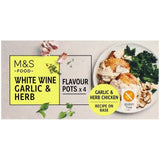 M&amp;amp;S 4 White Wine Garlic &amp;amp; Herb Flavour Pots   96g