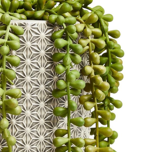 M&amp;amp;S Artificial String of Pearls in Ceramic Pot 16X38.1cm