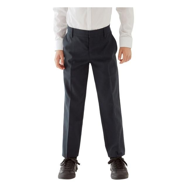 M&amp;amp;S Boys 2pk Navy Slim Leg School Trousers 4-14 Years