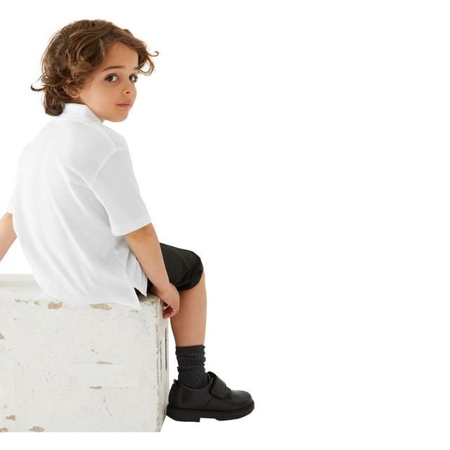 M&amp;amp;S Boys 2pk Stain Resist School Polo Shirts 3-14 Years White