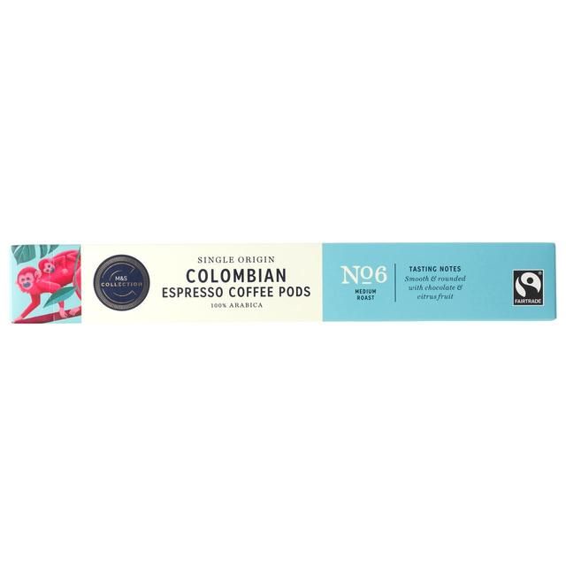 M&amp;amp;S Fairtrade Colombian Coffee Pods   10 per pack