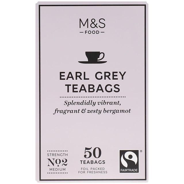 M&amp;amp;S Fairtrade Earl Grey Tea Bags   50 per pack