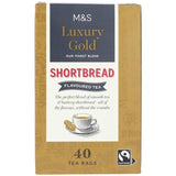 M&amp;amp;S Luxury Gold Shortbread Biscuit Teabags   40 per pack