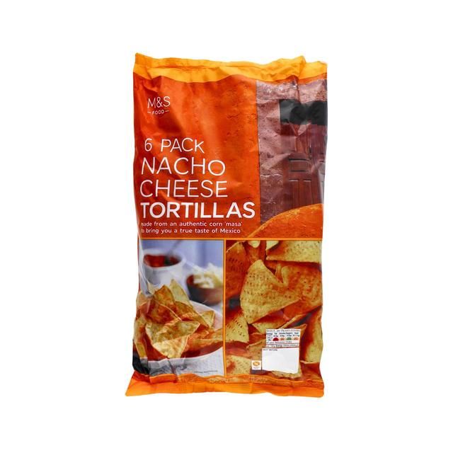 M&amp;amp;S Nacho Cheese Tortilla Chips Multipack   6 per pack