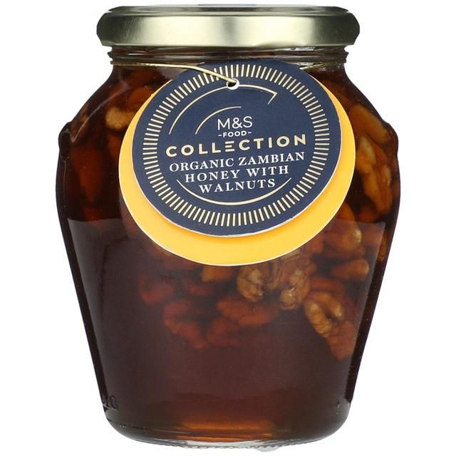 M&amp;amp;S Organic Zambian Honey with Walnuts   454g