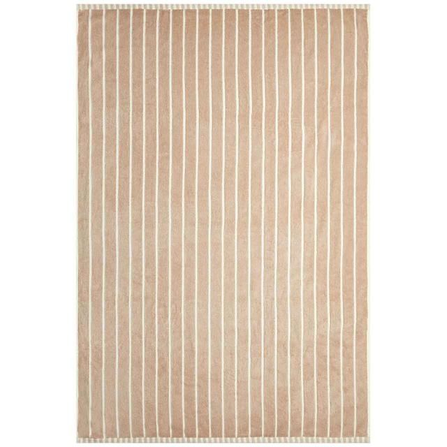 M&amp;amp;S Pure Cotton Carved Stripe Bath Towel Natural