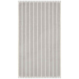 M&amp;amp;S Pure Cotton Carved Stripe Hand Towel Light Grey