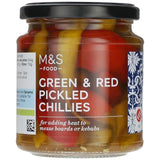 M&amp;amp;S Red &amp;amp; Green Pickled Chillis   260g