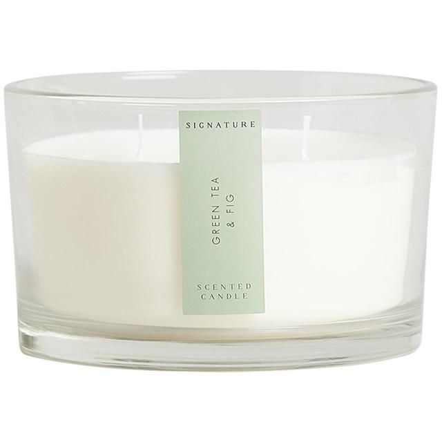M&amp;amp;S Signature Green Tea &amp;amp; Fig 3 Wick Candle