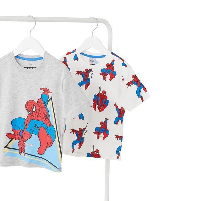 M&amp;amp;S Spiderman T-Shirt 2 Pack 4-5 Years   2 per pack