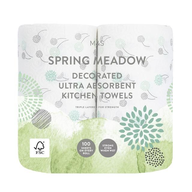 M&amp;amp;S Spring Meadow Ultra Absorbent Kitchen Towels   2 per pack