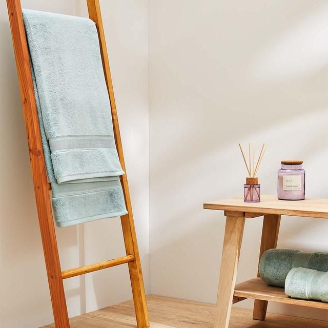 M&amp;amp;S Super Soft Pure Cotton Antibacterial Towel 2pk Face Towels Duck Egg   2 per pack