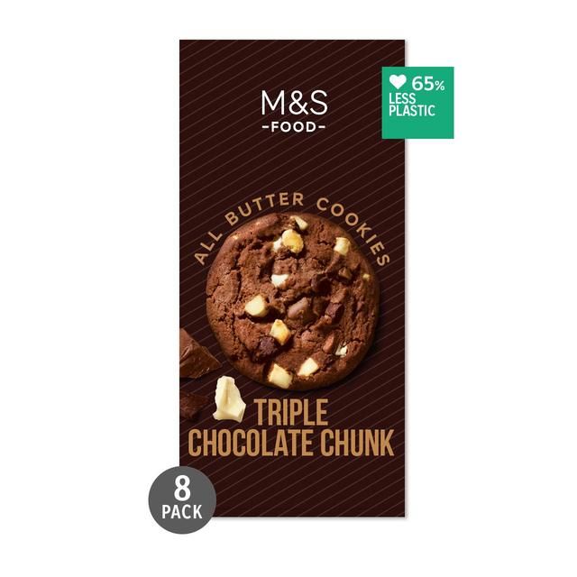 M&amp;amp;S Triple Chocolate Chunk Cookies   200g