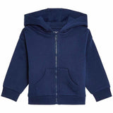 M&amp;amp;S Unisex Cotton Rich Zip Hoodie 0-3 Years Navy