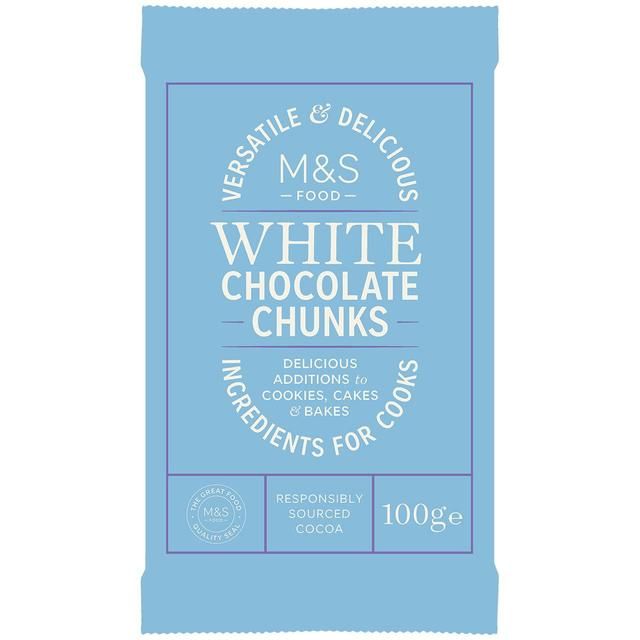 M&amp;amp;S White Chocolate Chunks   100g