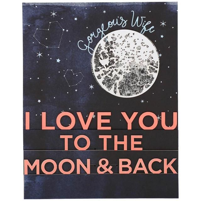 M&amp;amp;S Wife Pop Up 3D Moon Anniversary Card