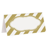 Unique Party Striped Place Cards (Pack of 16)