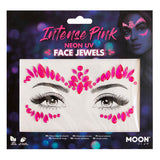 Moon Glow – Neon-UV-Gesichtsschmuck – Intensives Pink