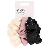 Studio London Diamante Scrunchies 3er-Pack