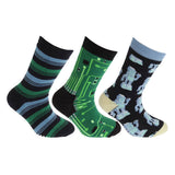 FLOSO Kinder Retro-Socken mit rutschfestem Griff (3 Paar) (UK 6-8,5)