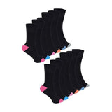 12 Paar Damen-Sneakersocken aus Bambus, niedrig geschnitten, Größen 4-8