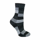 Damensocken aus karierter Woll-/Seidenmischung, Größen 4-8
