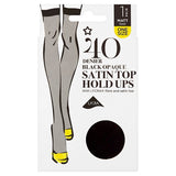 Superdrug Opaque Satin Top Hold Up - Black