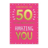 Simon Elvin The Special Years 50th Card (Pack of 6)