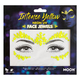 Moon Glow – Neon-UV-Gesichtsschmuck – Intensives Gelb