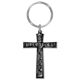 Black Sabbath Cross Enamel Keyring