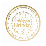 Plastikteller „Happy Birthday“ (10er-Packung) (15 cm)