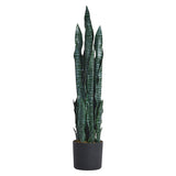 Livingandhome Artificial Fake Snake Plant in Pot 90cm