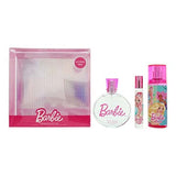 Barbie Geschenkset: 50 ml Eau de Parfum + 10 ml Roll-On-Parfüm + 100 ml Körperpflege