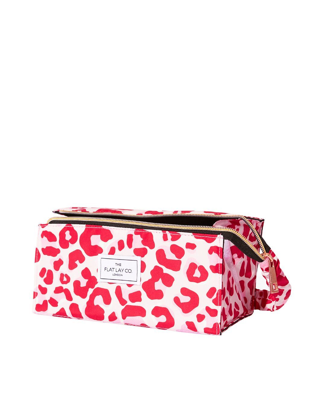 Makeup Box Bag In Pink Leopard