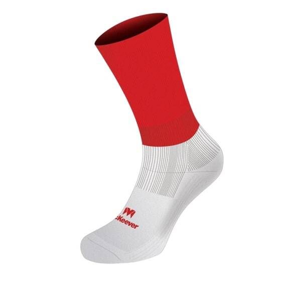 McKeever Kids Pro Mid Calf Socks (12 -2) Red/White / 0.30EA