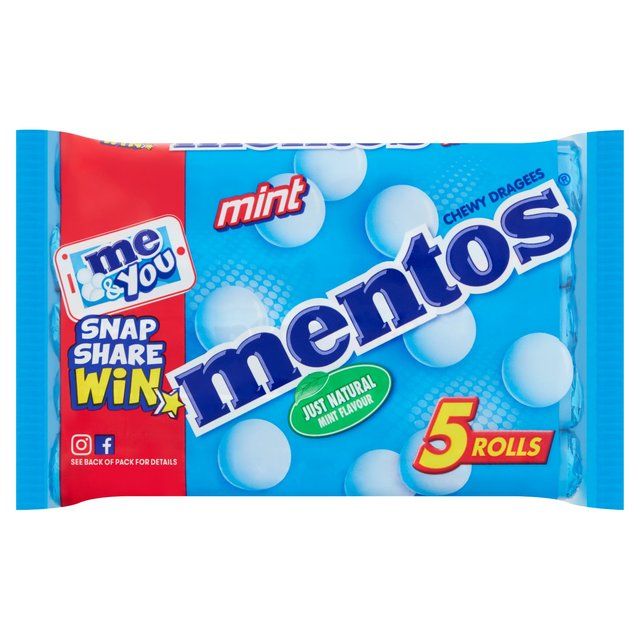 Mentos Chewy Mint Sweets Multipack    5 x 38g